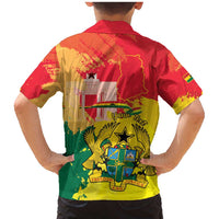 Personalized Ghana Republic Day Family Matching Mermaid Dress and Hawaiian Shirt Black Star Square With Coat Of Arms