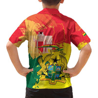 Personalized Ghana Republic Day Family Matching Summer Maxi Dress and Hawaiian Shirt Black Star Square With Coat Of Arms