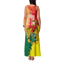 Personalized Ghana Republic Day Family Matching Tank Maxi Dress and Hawaiian Shirt Black Star Square With Coat Of Arms