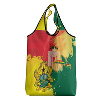 Ghana Republic Day Grocery Bag Black Star Square With Coat Of Arms