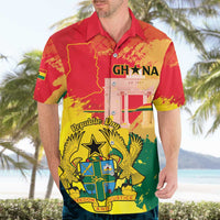 Personalized Ghana Republic Day Hawaiian Shirt Black Star Square With Coat Of Arms