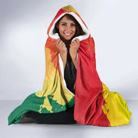 Ghana Republic Day Hooded Blanket Black Star Square With Coat Of Arms