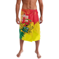 Personalized Ghana Republic Day Lavalava Black Star Square With Coat Of Arms