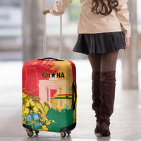Ghana Republic Day Luggage Cover Black Star Square With Coat Of Arms