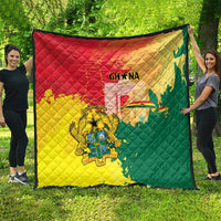 Ghana Republic Day Quilt Black Star Square With Coat Of Arms
