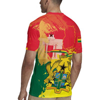 Personalized Ghana Republic Day Rugby Jersey Black Star Square With Coat Of Arms