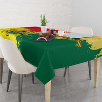 Ghana Republic Day Tablecloth Black Star Square With Coat Of Arms