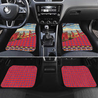 Kenya Adumu Dance Car Mats Maasai Shuka Pattern - Kenyan Safari
