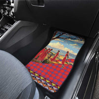 Kenya Adumu Dance Car Mats Maasai Shuka Pattern - Kenyan Safari