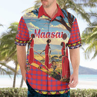 Kenya Adumu Dance Hawaiian Shirt Maasai Shuka Pattern - Kenyan Safari