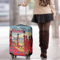 Kenya Adumu Dance Luggage Cover Maasai Shuka Pattern - Kenyan Safari