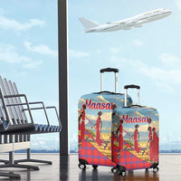 Kenya Adumu Dance Luggage Cover Maasai Shuka Pattern - Kenyan Safari