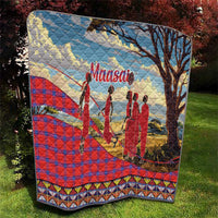Kenya Adumu Dance Quilt Maasai Shuka Pattern - Kenyan Safari