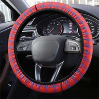 Kenya Adumu Dance Steering Wheel Cover Maasai Shuka Pattern - Kenyan Safari