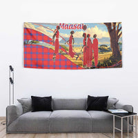 Kenya Adumu Dance Tapestry Maasai Shuka Pattern - Kenyan Safari