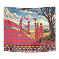 Kenya Adumu Dance Tapestry Maasai Shuka Pattern - Kenyan Safari