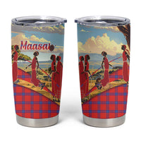Kenya Adumu Dance Tumbler Cup Maasai Shuka Pattern - Kenyan Safari