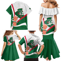Happy Algeria Independence Day Family Matching Mermaid Dress and Hawaiian Shirt Maqam Echahid Coat Of Arms