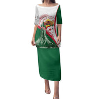 Happy Algeria Independence Day Family Matching Puletasi and Hawaiian Shirt Maqam Echahid Coat Of Arms