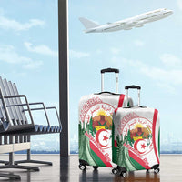 Happy Algeria Independence Day Luggage Cover Maqam Echahid Coat Of Arms