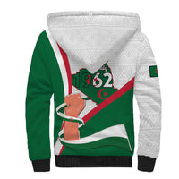 Happy Algeria Independence Day Sherpa Hoodie Maqam Echahid Coat Of Arms