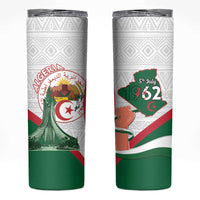 Happy Algeria Independence Day Skinny Tumbler Maqam Echahid Coat Of Arms
