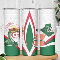 Happy Algeria Independence Day Skinny Tumbler Maqam Echahid Coat Of Arms