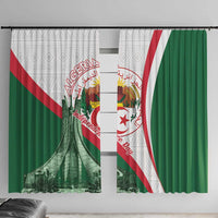 Happy Algeria Independence Day Window Curtain Maqam Echahid Coat Of Arms