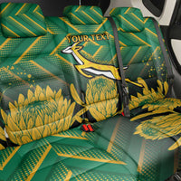 South Africa Rugby Custom Back Car Seat Cover Forever Green Forever Gold