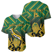 South Africa Rugby Custom Baseball Jersey Forever Green Forever Gold