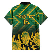South Africa Rugby Custom Hawaiian Shirt Forever Green Forever Gold