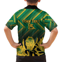 South Africa Rugby Custom Hawaiian Shirt Forever Green Forever Gold