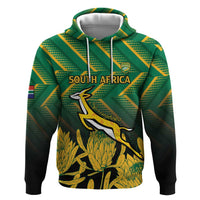 South Africa Rugby Custom Hoodie Forever Green Forever Gold