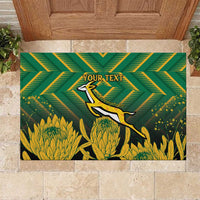 South Africa Rugby Custom Rubber Doormat Forever Green Forever Gold