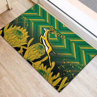 South Africa Rugby Custom Rubber Doormat Forever Green Forever Gold