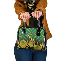 South Africa Rugby Custom Shoulder Handbag Forever Green Forever Gold
