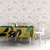 South Africa Rugby Custom Tablecloth Forever Green Forever Gold