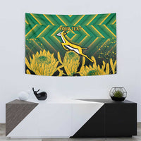 South Africa Rugby Custom Tapestry Forever Green Forever Gold