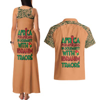 Africa in Solidarity with Traore Couples Matching Tank Maxi Dress and Hawaiian Shirt Africa For Africans