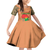 Africa in Solidarity with Traore Family Matching Off Shoulder Short Dress and Hawaiian Shirt Africa For Africans