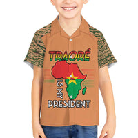Africa in Solidarity with Traore Family Matching Off Shoulder Short Dress and Hawaiian Shirt Africa For Africans