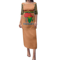 Africa in Solidarity with Traore Family Matching Puletasi and Hawaiian Shirt Africa For Africans