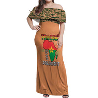 Africa in Solidarity with Traore Off Shoulder Maxi Dress Africa For Africans