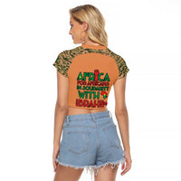 Africa in Solidarity with Traore Raglan Cropped T Shirt Africa For Africans
