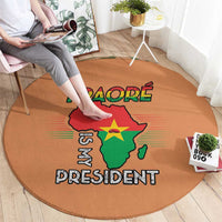 Africa in Solidarity with Traore Round Carpet Africa For Africans