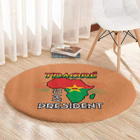 Africa in Solidarity with Traore Round Carpet Africa For Africans