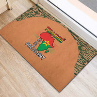 Africa in Solidarity with Traore Rubber Doormat Africa For Africans