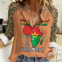 Africa in Solidarity with Traore Women Casual Shirt Africa For Africans