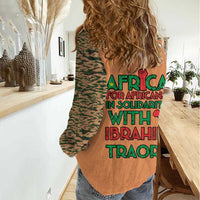 Africa in Solidarity with Traore Women Casual Shirt Africa For Africans