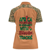Africa in Solidarity with Traore Women Polo Shirt Africa For Africans